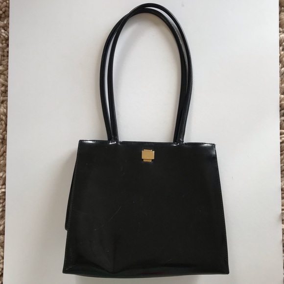 Furla Black Patent Shoulder Bag - Picture 1 of 8